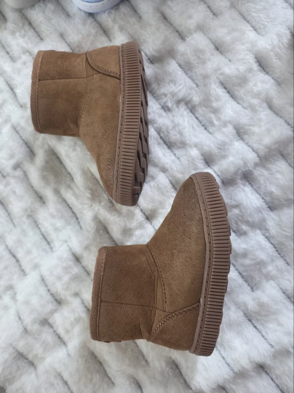 Cat & Jack Brown Kids Faux Fur-Lined Ankle Boots